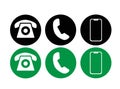 ÃÂ¡onnection phone icon vector illustration set. Call icon vector. mobile smartphone device gadget. Telephone
